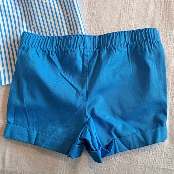 Healthtex girls 4T shorts set, blue & white, new - Picture 3 of 8
